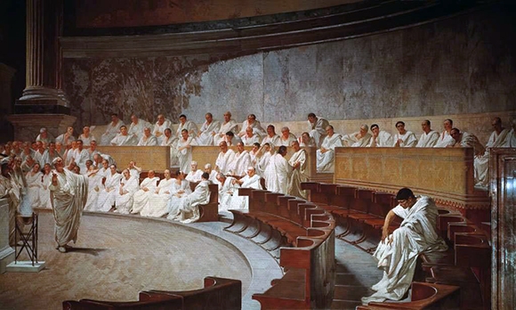 Cicero Denounces Catiline, fresco by Cesare Maccari, 1882–88-web.jpg